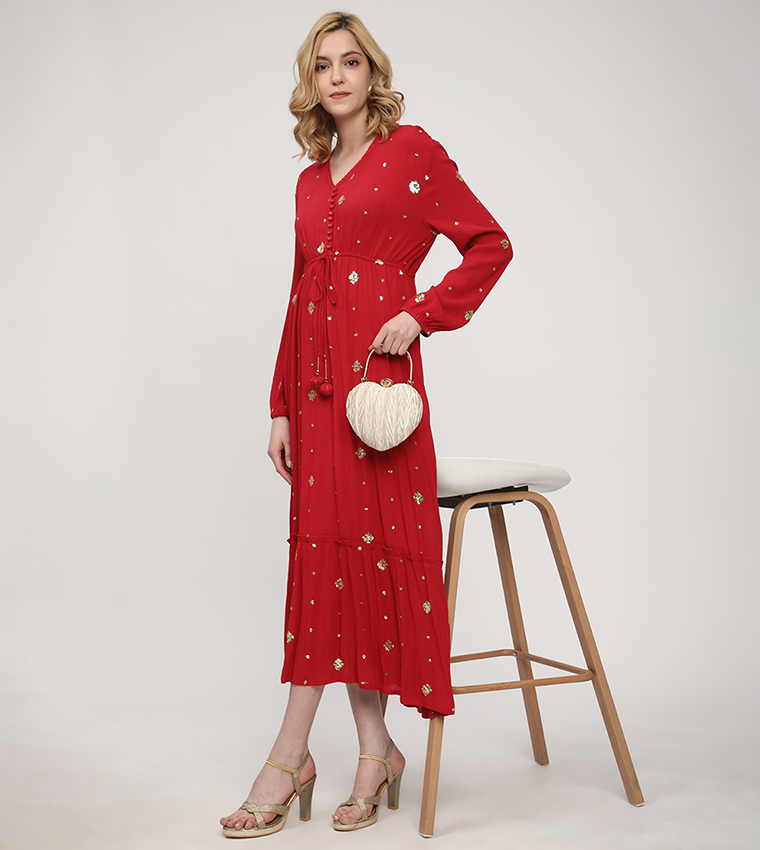 Aero Women's Sequined Midi Dresses