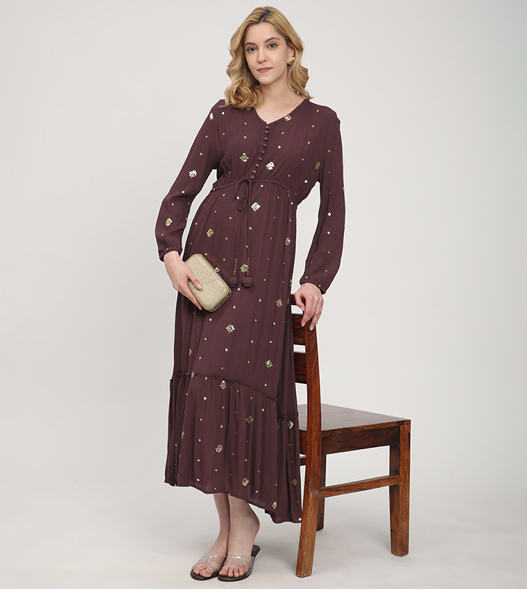 Aero Women's Sequined Midi Dresses