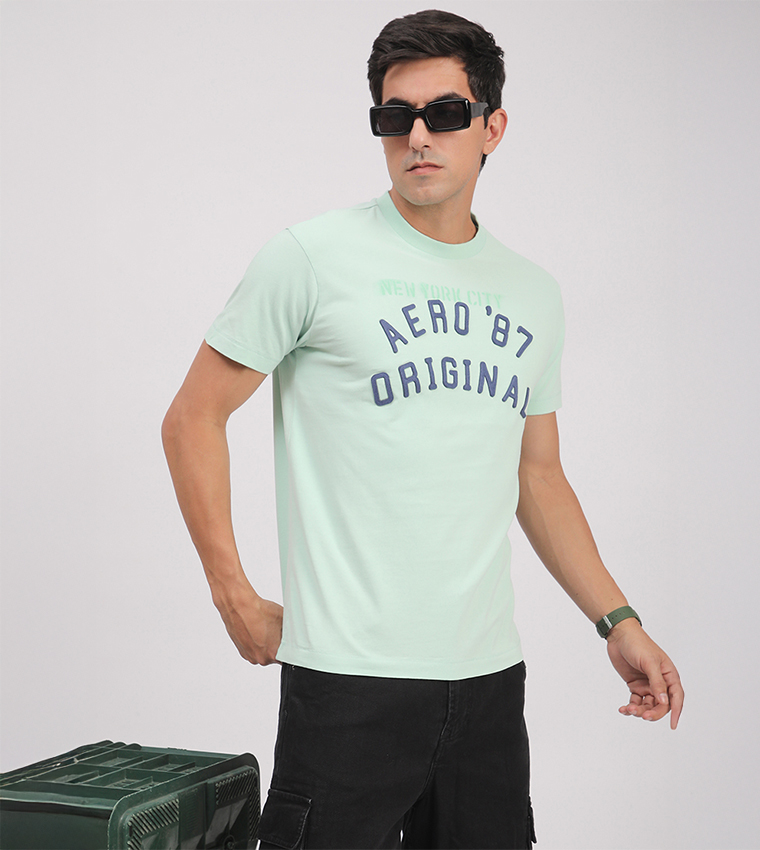 Aero Men's Logo Embroidered T-Shirt