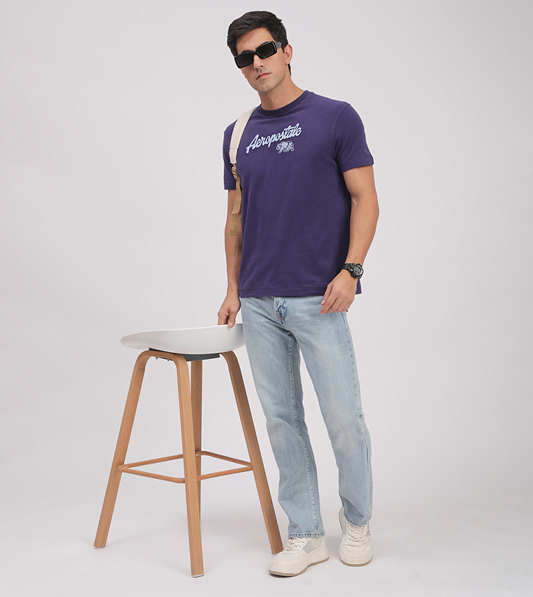 Aero Men's Logo Embroidered T-Shirt