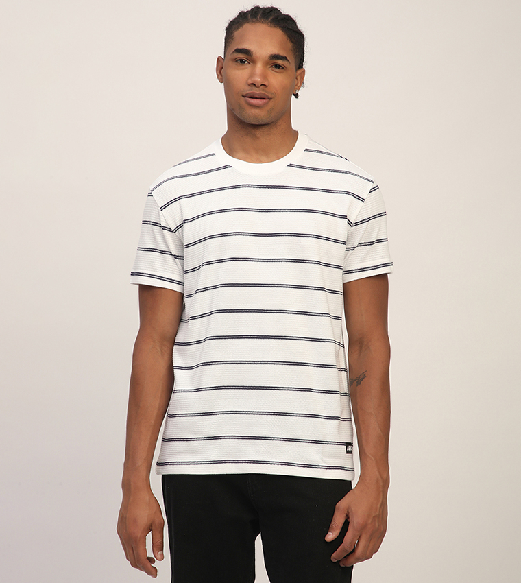 Aero Men's Striped Short Sleeves T-Shirt