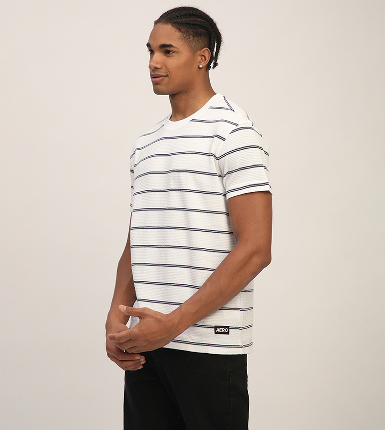 Aero Men's Striped Short Sleeves T-Shirt