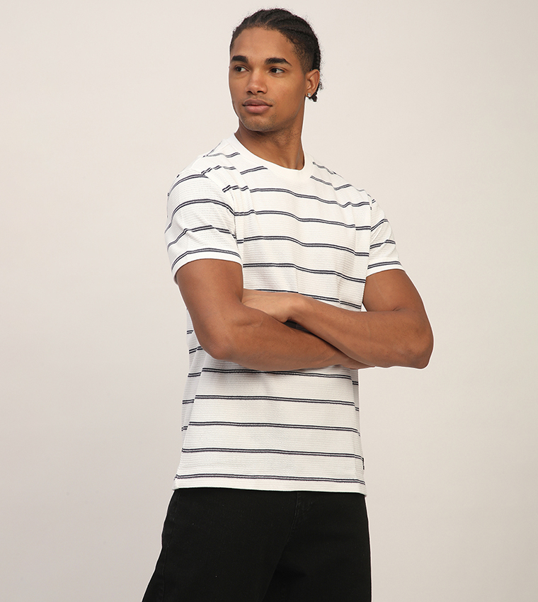 Aero Men's Striped Short Sleeves T-Shirt