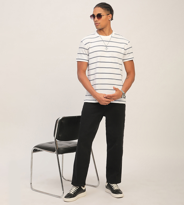 Aero Men's Striped Short Sleeves T-Shirt