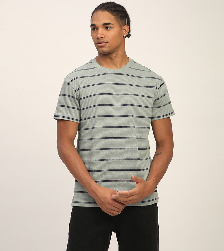 Aero Men's Striped Short Sleeves T-Shirt