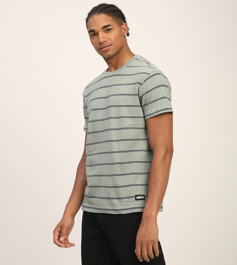 Aero Men's Striped Short Sleeves T-Shirt