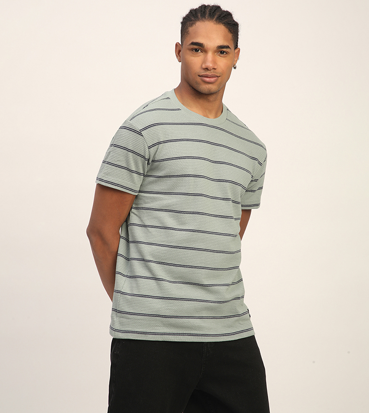 Aero Men's Striped Short Sleeves T-Shirt