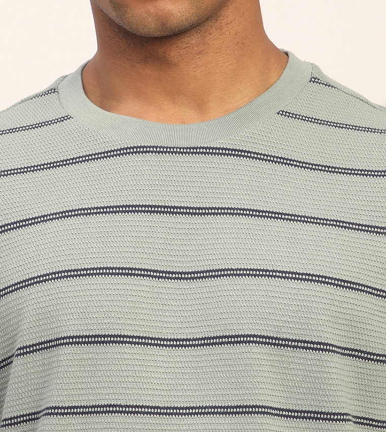 Aero Men's Striped Short Sleeves T-Shirt