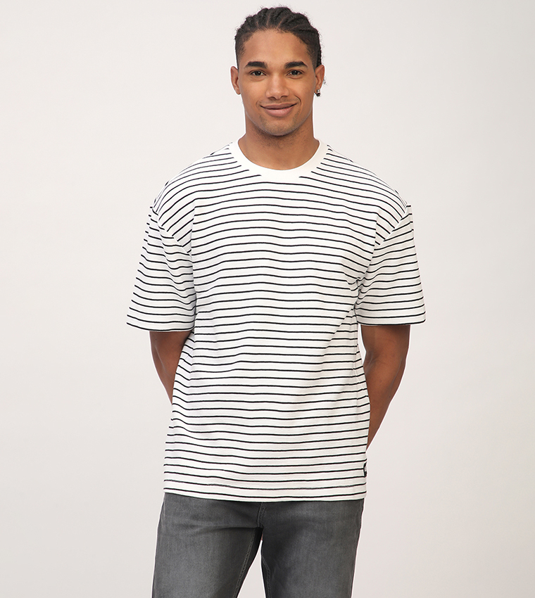 Aero Men's Striped Short Sleeves T-Shirt