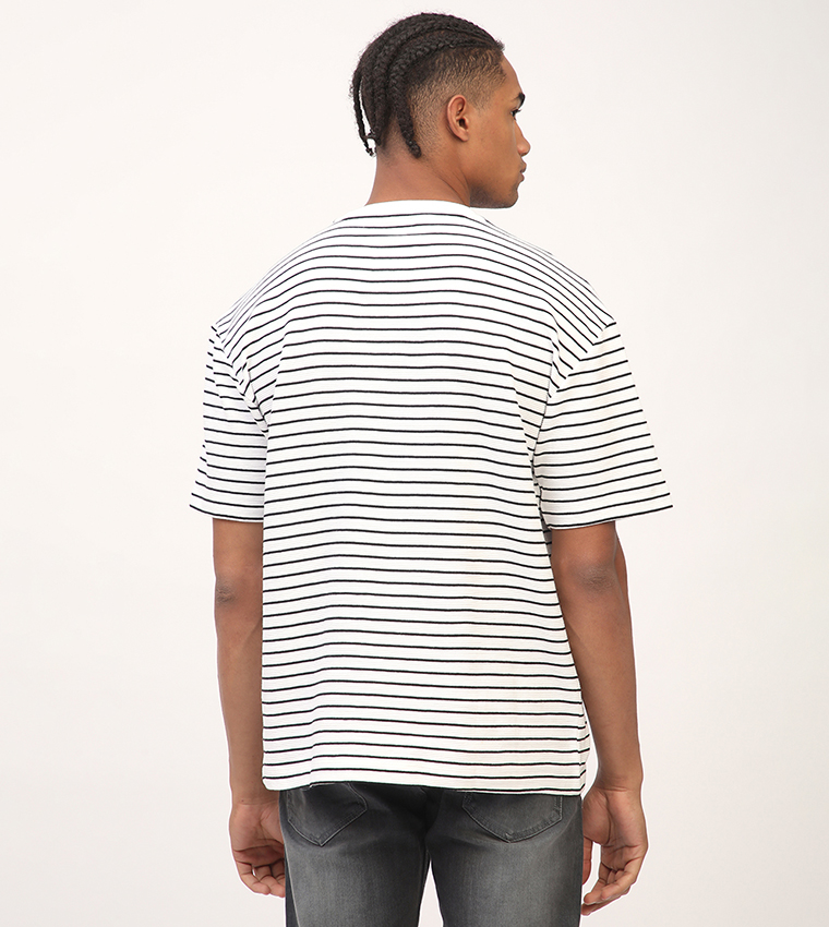 Aero Men's Striped Short Sleeves T-Shirt