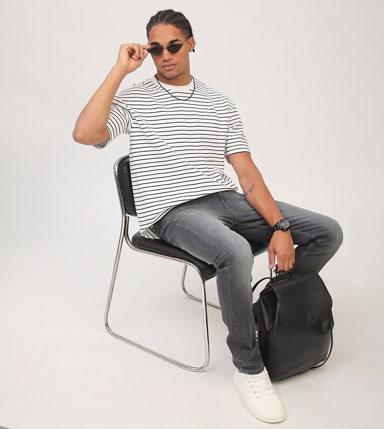 Aero Men's Striped Short Sleeves T-Shirt