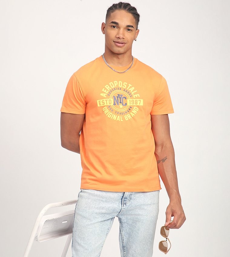Aero Men's Logo Printed Short Sleeves T-Shirt