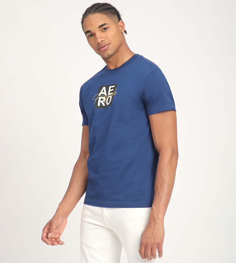 Aero Men's Logo Printed Short Sleeves T-Shirt