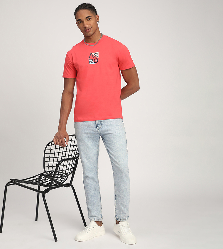 Aero Men's Logo Printed Short Sleeves T-Shirt