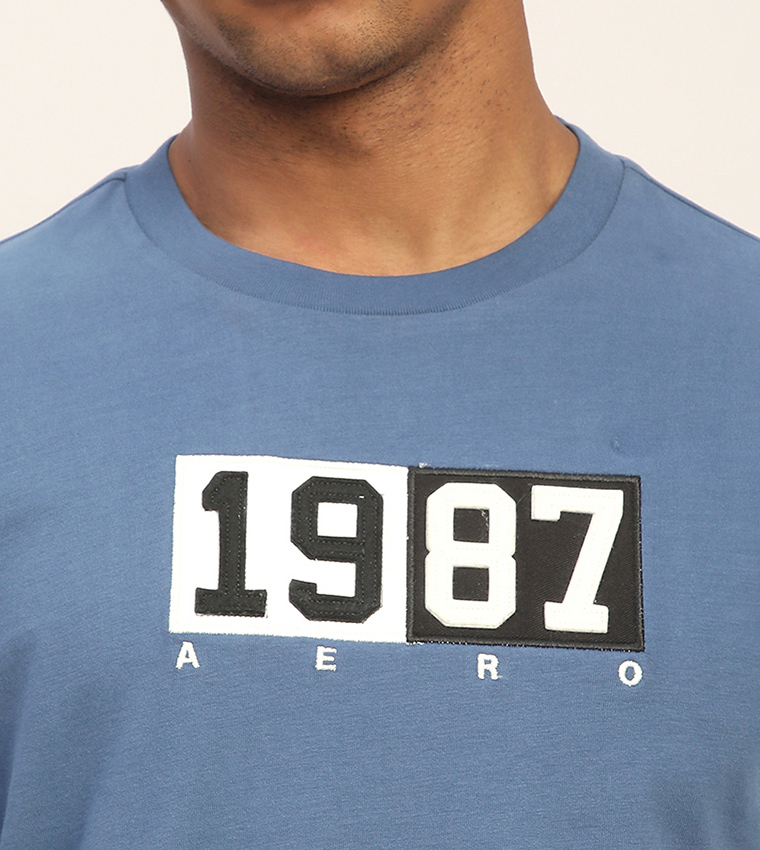 Aero Men's Embroidered Short Sleeves T-Shirt