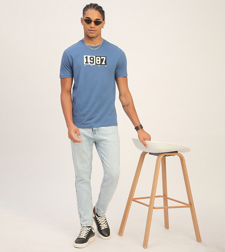 Aero Men's Embroidered Short Sleeves T-Shirt