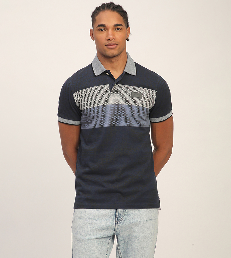 Aero Men's Color Block Polo T-Shirt