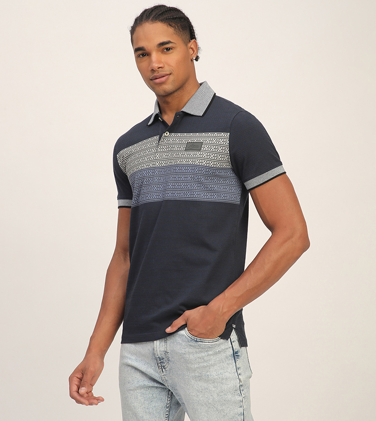 Aero Men's Color Block Polo T-Shirt