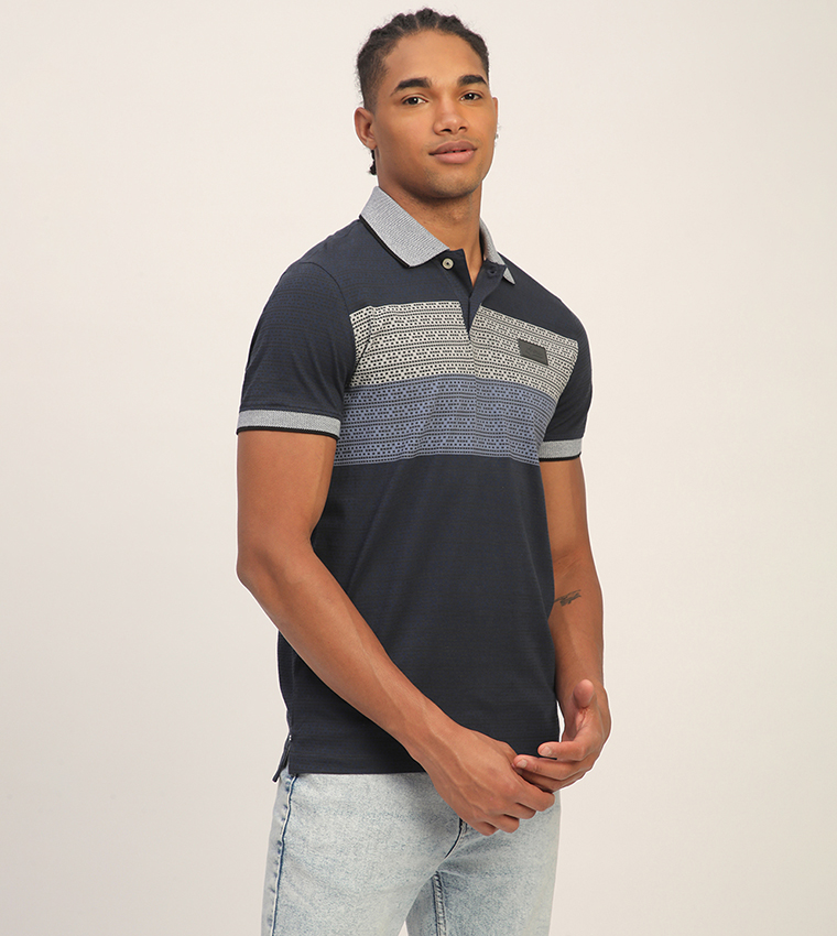 Aero Men's Color Block Polo T-Shirt