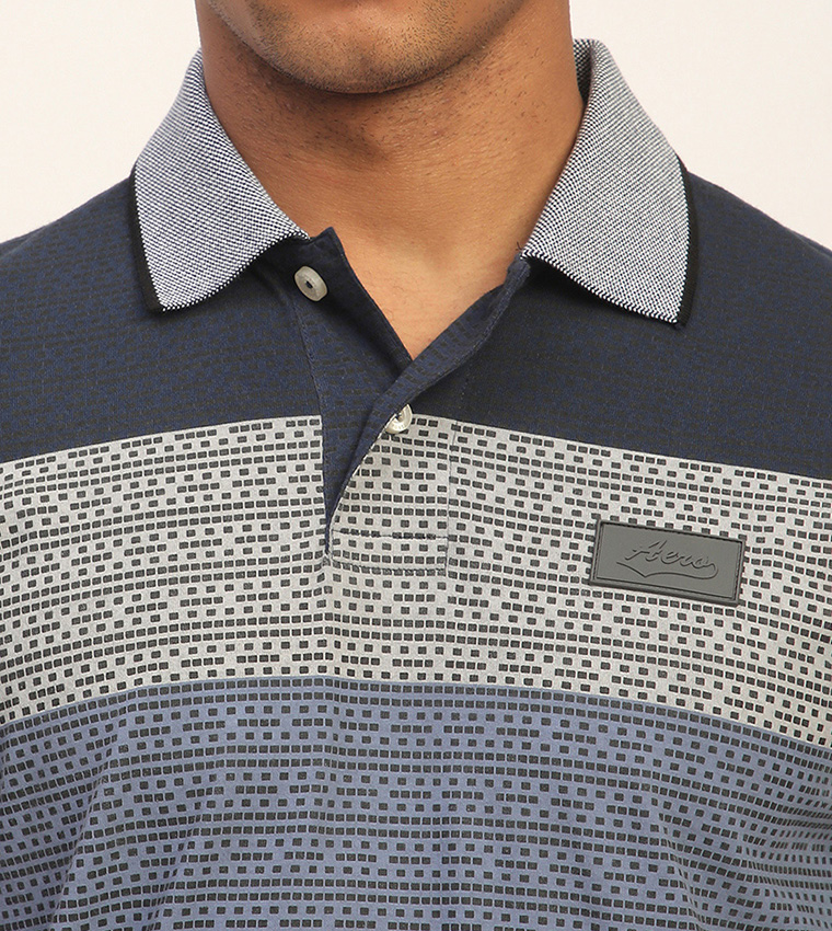 Aero Men's Color Block Polo T-Shirt