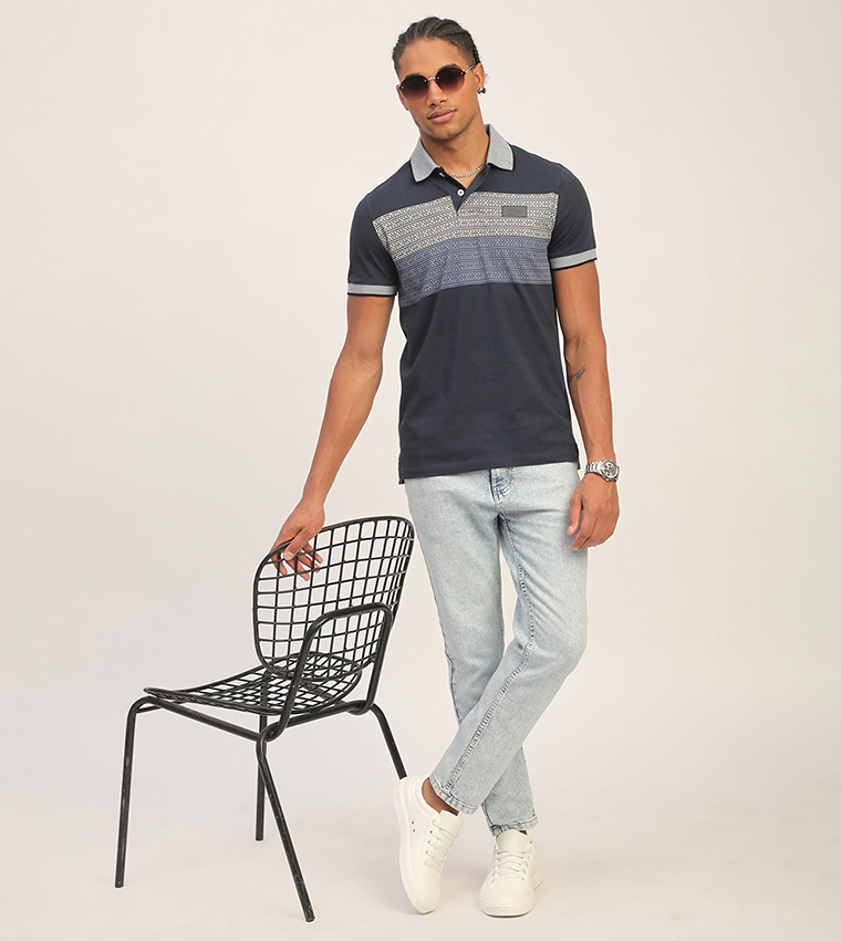 Aero Men's Color Block Polo T-Shirt