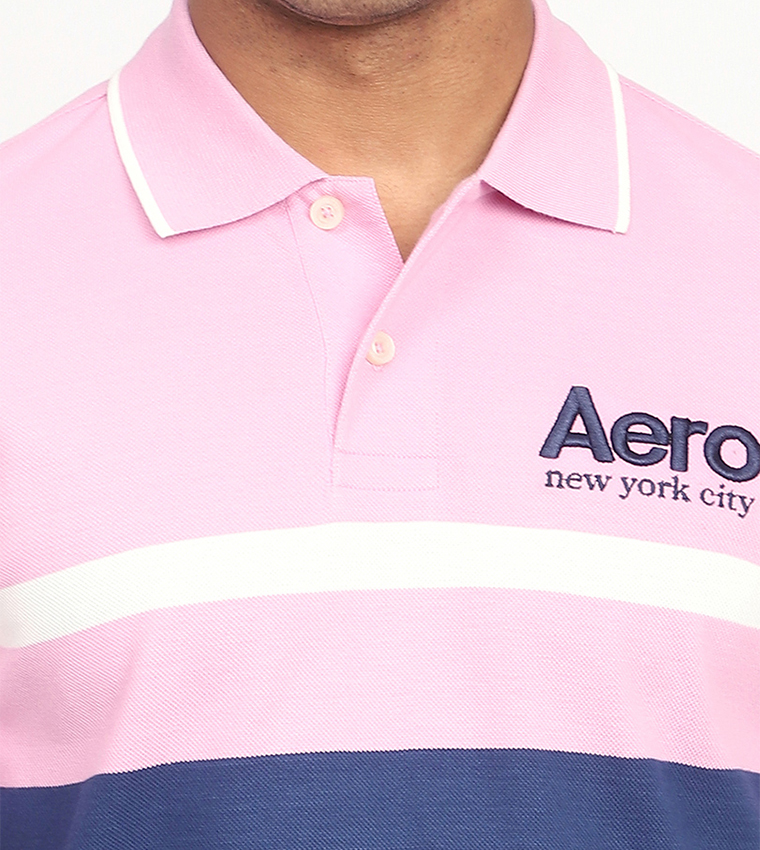 Aero Men's Color Block Polo T-Shirt