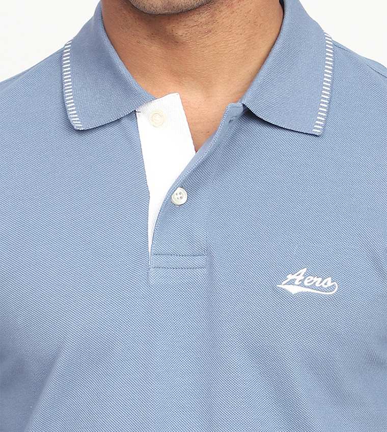 Aero Men's Logo Embroidered Polo T-Shirt
