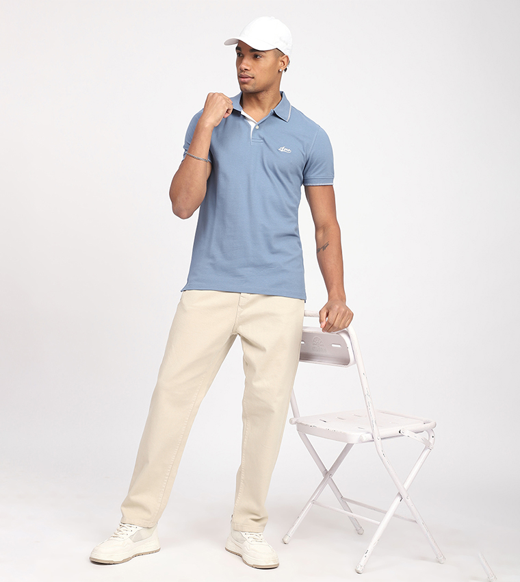 Aero Men's Logo Embroidered Polo T-Shirt