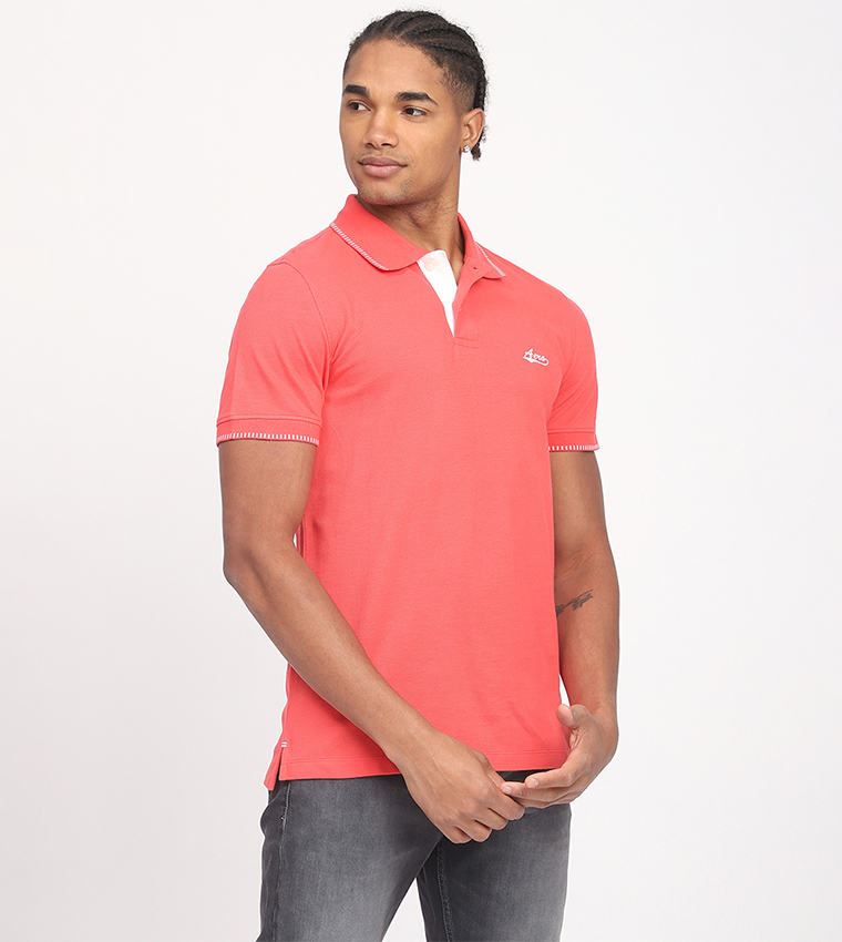 Aero Men's Logo Embroidered Polo T-Shirt