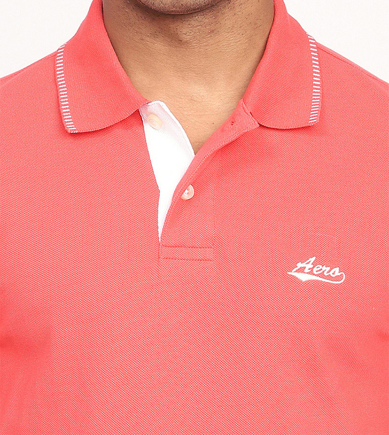 Aero Men's Logo Embroidered Polo T-Shirt