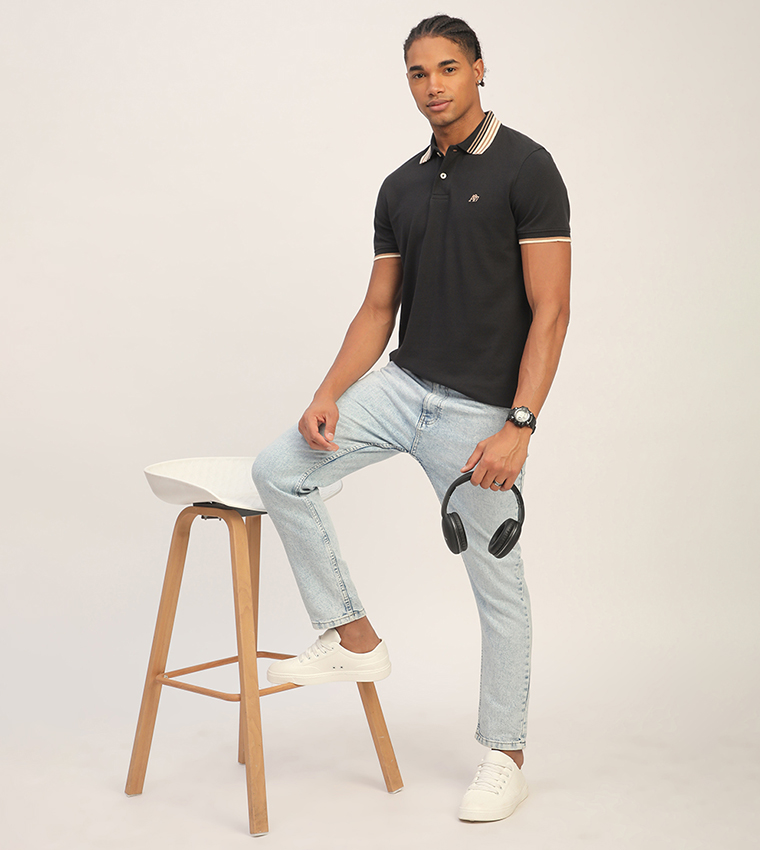 Aero Men's Logo Embroidered Short Sleeves T-Shirt