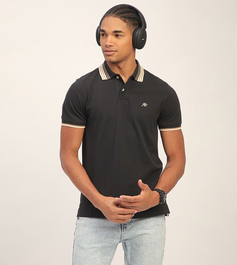 Aero Men's Logo Embroidered Short Sleeves T-Shirt