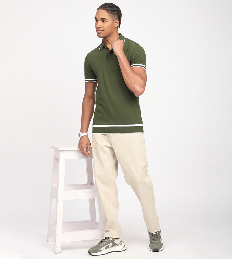 Aero Men's Logo Embroidered Polo T-Shirt