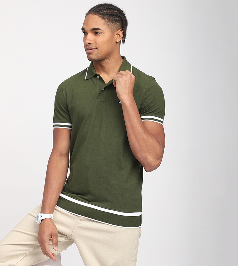 Aero Men's Logo Embroidered Polo T-Shirt