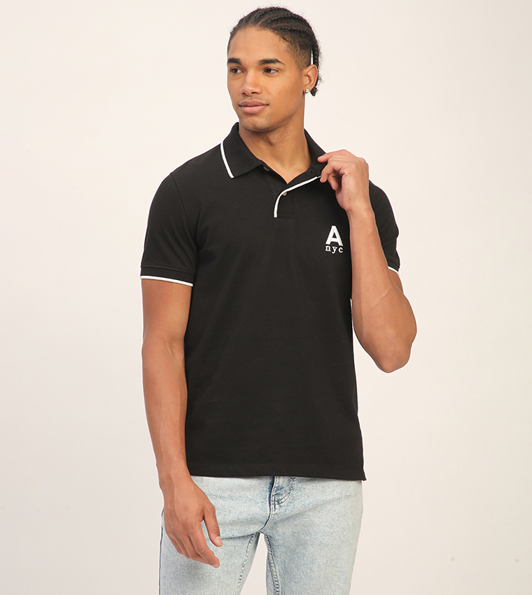 Aero Men's Logo Embroidered Short Sleeves T-Shirt