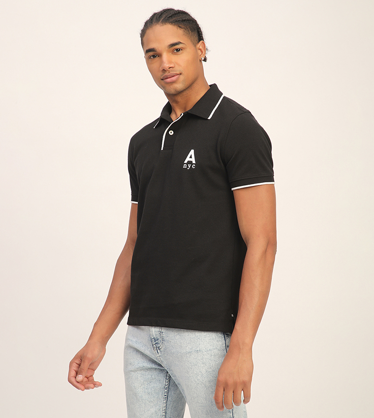 Aero Men's Logo Embroidered Short Sleeves T-Shirt