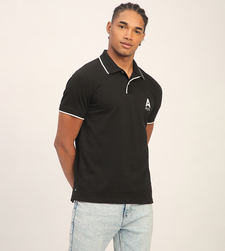 Aero Men's Logo Embroidered Short Sleeves T-Shirt
