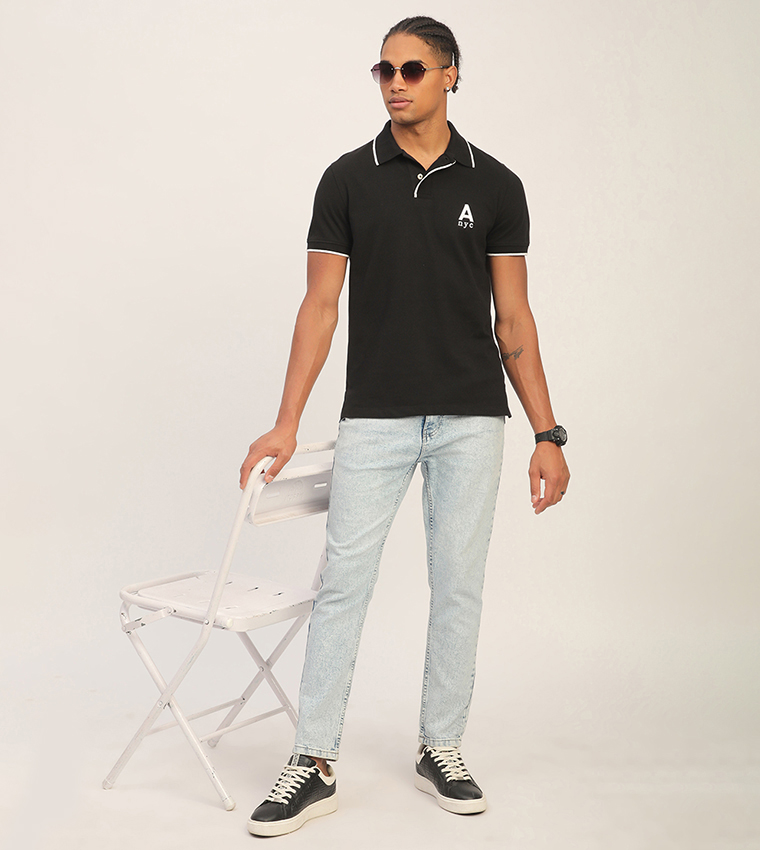 Aero Men's Logo Embroidered Short Sleeves T-Shirt