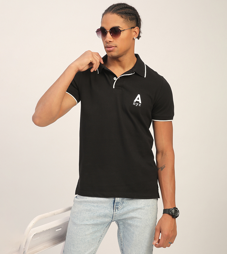 Aero Men's Logo Embroidered Short Sleeves T-Shirt