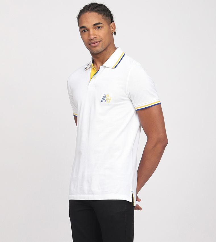 Aero Men's Logo Embroidered Polo T-Shirt