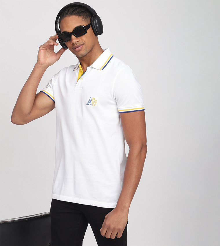 Aero Men's Logo Embroidered Polo T-Shirt