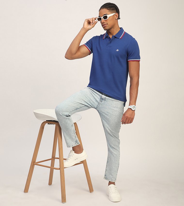 Aero Men's Logo Embroidered Short Sleeves T-Shirt