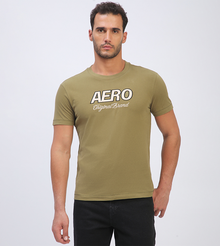 Aero Men's Logo Embroidered T-Shirt