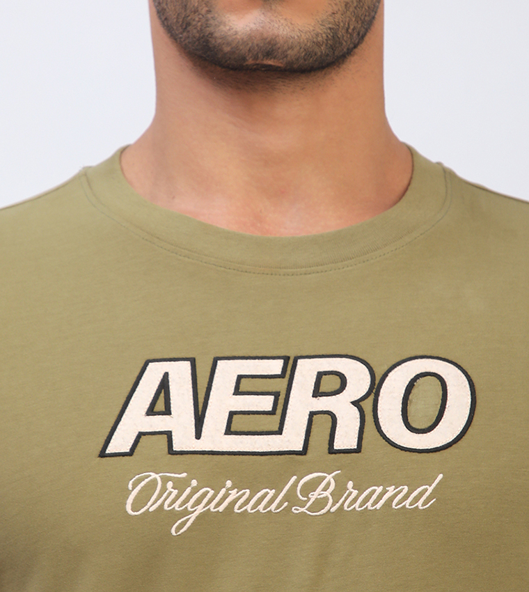 Aero Men's Logo Embroidered T-Shirt