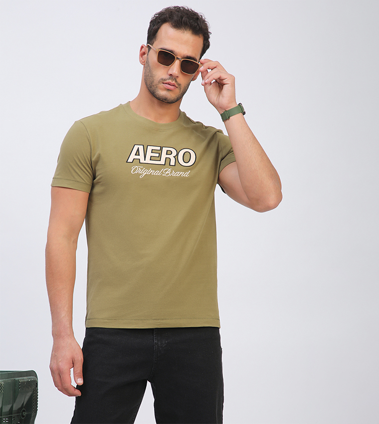 Aero Men's Logo Embroidered T-Shirt