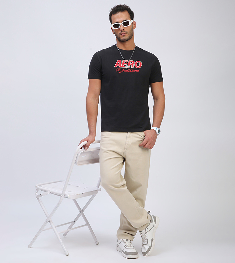Aero Men's Logo Embroidered T-Shirt