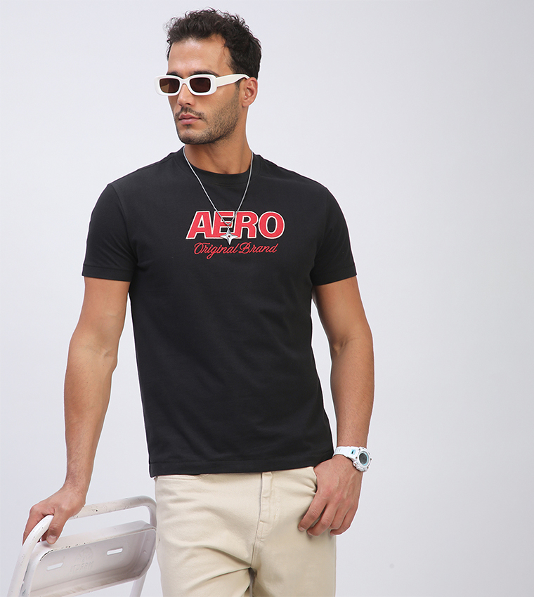 Aero Men's Logo Embroidered T-Shirt