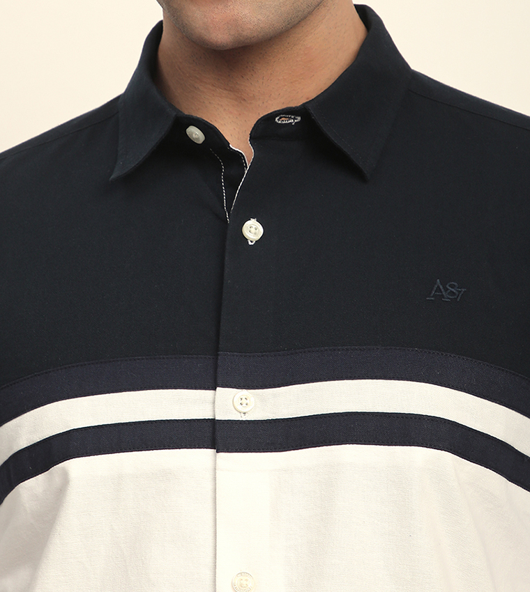 Aero Men's Color Block Long Sleeves Shirt