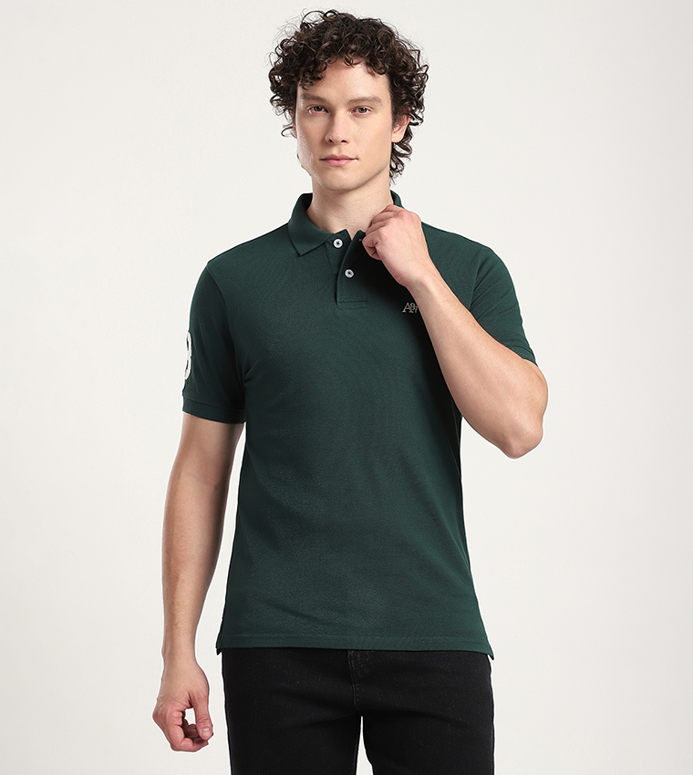 Aero Men's Logo Embroidered Polo T-Shirt