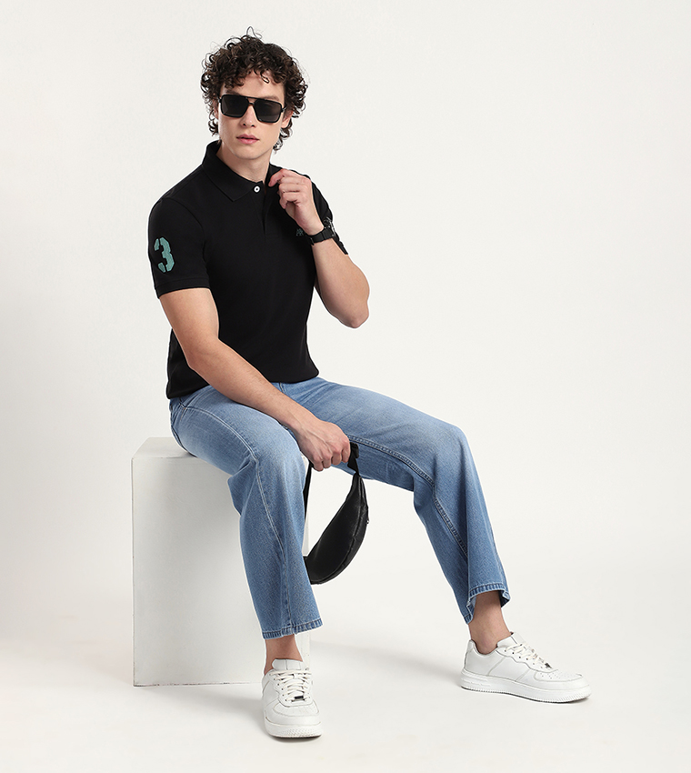 Aero Men's Logo Embroidered Polo T-Shirt